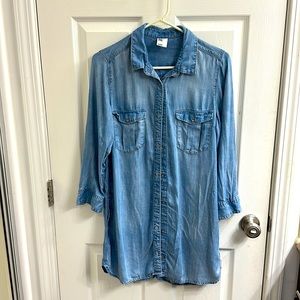 H & M denim shirt dress
